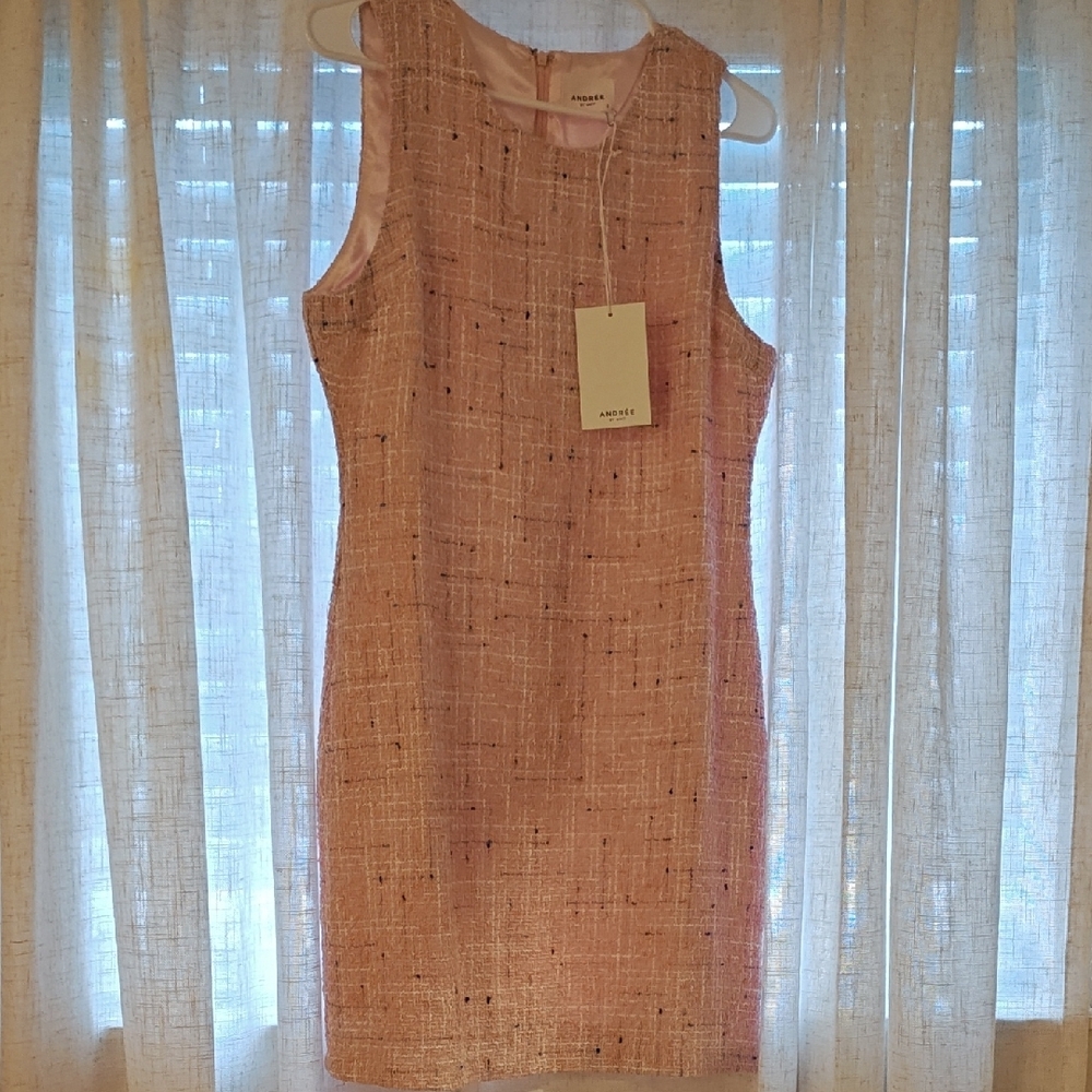 Andree By Unit Pink Tweed Dress